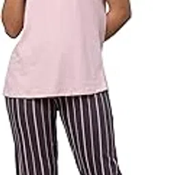 Women Cotton Printed Top & Pajama Set Nightsuit Set-image-42