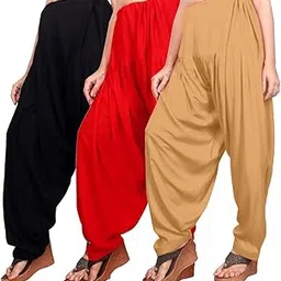 fashion gallery Women's Rayon Relaxed Fit Patiala Salwar with Full Length Drawstring Closure Type and Flexible Waist|Patiala Pant for Woman-picture-32