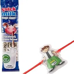 Quick Milk Magic Sipper Straw with Premium Ben 10 Rakhi | Rakhi Gift For Brother |Magic Sipper Straw | 64-picture-11
