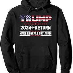 Trump 2024 The Return - Make Liberals Cry Again Unisex Hooded Sweatshirt Printed Non-Zipped with Convenient Kangaroo Pockets Hoodie for Men/Women (AH847)-image-9