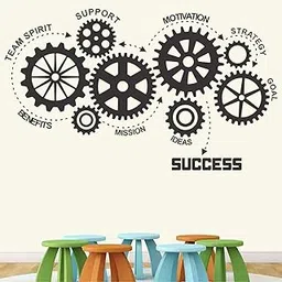 StickMe 'Success - Idea - Team Work - Goal - Mission - Office - Inspirational - Motivational - Quotes - Wall Sticker' -SM800 (Multi Colour, Vinyl - 105cm X 65 cm)-picture-32