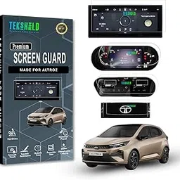 Tek Shield {4 COMBO PACK} Screen Guard Protector TATA ALTROZ Facelift 2025-Running || 10.25-inch INFOTAINMENT [Thin Corners] + STEERING + AC Panel + 7-inch INSTRUMENT CLUSTER Protector || HD Clarity, Bubble Free, Unbreakable [Not a Tempered Glass] (4 Pack Combo)-picture-30