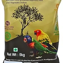 Conure Food Pellet Diet 3KG| Fortified with Omega 3 | for Lifelong Health of Sun Conures, Green Cheeks, & Small Parrots-picture-35
