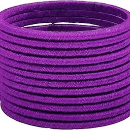 yaalz Silk Thread Plain Thin Simple Wear Weightless Dozen Bangles Set For Women Girls Babies-picture-11