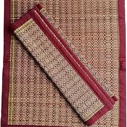 Montelal Store Handmade Korai Pai Kusha Grass Pooja Aasan Sitting Floor Mats Multicolour 2 Piece, 18 x 18 Inch, Rectangular-picture-43