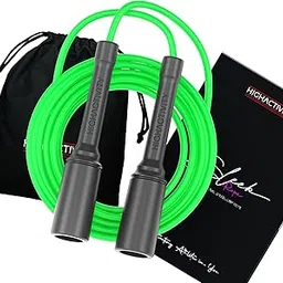 High Activity Pvc - Professional Skipping Rope For Men, Women & Kids - Premium Jump Rope For Exercise - Durable & Adjustable - Ideal For Speed Fitness Training & Cardio Workouts- 10 Feet,Green-picture-26