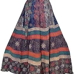 himcare Rajasthani & Jaipuri Long Maxi Stylish Comfortable Wraparound Skirt-picture-23