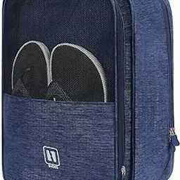 oceanevo Medium Shoe Organiser Bag for Travel, Waterproof Footwear Organiser Pouch, Portable Shoe Storage Cover Fits Upto Size 9-20 x 12 x 30 cm - Navy Blue-picture-51