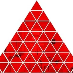 Wall1ders 50 Pcs Triangle Red (8cm x 6cm Each Pcs Size) Design Acrylic Mirror Art Tile Decal Decoration DIY Self Adhesive-picture-21