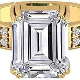 15.25 Ratti 14.00 Crt Natural Quality Rashi Ratna Astrological White Zircon Stone Gold Plated Adjustable Ring for Men and Women AA+ Quality-image-89