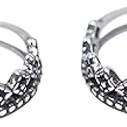 taraash 925 Sterling Silver Antique Finish Adjustable Band Toe Ring for Women-picture-21