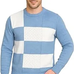 dzant Men's Sweaters Winter wear Branded Round Neck Full Sleeve Woolen Knitted Pullover-picture-13