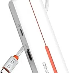 LDNlO DS-26H 6-in-1 USB-C Hub Adapter, 100W PD Fast Charging, HDMI 4K, 3 USB 3.0 Ports, Type-C Data Port, Multiport Dock for Laptop & Devices (White)-picture-18