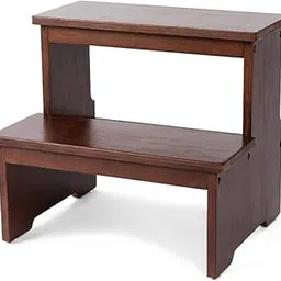 Carpentray Solid Sheesham Wooden Two Step Stool for Adults and Kids, Bed Stepstool with Anti-Slip Bottom, Heavy Duty for Kitchen, Bathroom, Bedside Step Stool, Wooden Step Stairs 350 lbs Capacity-picture-13
