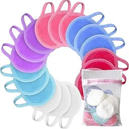 NUGILLA | 18 Packs Reusable Makeup Remover Pads with Washable Laundry Bag | Microfiber Cleansing Facial Rounds Wipes Eyes/Lips Clean for Women Men | Eco-Friendly Gifts-picture-56