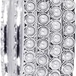 lavazza White Moti Pearls Studded Traditional Metal Bangles Set For Women & Girls | Moti Beads Bangles Kada Set | Pearls Bangles For Women For Wedding, Party, Festive, Ocassion Wear- Set of 4-picture-39