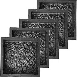 Reyal 8X8 MARBLE Paver Block Mould Pack of 5 (Black PVC) Make in India | PVC Rubber Mould | Outdoor Paving Stone Maker-picture-59