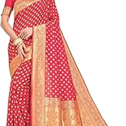 glory sarees Women's Woven Pure Soft Kanjivaram Silk Saree Banarasi Style With Blouse Piece for Wedding-picture-13