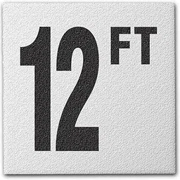 aquatic custom tile Ceramic Swimming Pool Deck Depth Marker " 12 FT " Abrasive Non-Slip Finish, 4 inch Font-picture-50