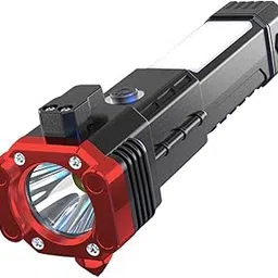 VINSH ENTERPRISE Torch Lights Rechargeable High Power Long Distance Led Flash Light Battery USB Charger Power Bank with Car Emergency Glass Hammer Waterproof & Car Seat Belt Cutter Camping Travelling-picture-52