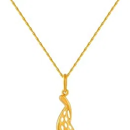 p.c. chandra jewellers 14k (585) Yellow Gold and American Diamond Pendant for Women-picture-25