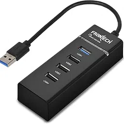 Frontech USB HUB 4 in 1 | 1 x USB 3.0 + 3 x USB 2.0 | High-Speed Data Transfer | LED Indicator | Plug & Play | Compatible with Windows, Mac & Linux(NC-0053) image 1