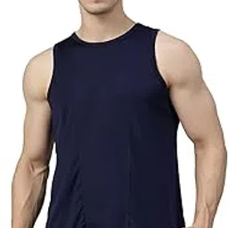 CHKOKKO Tank Tops Sleeveless T-Shirt for Men Dry Fit Vest Moisture Wicking Gym Wear Solid Stylish Design Round Neck Running Sando for Sports Workout Fitness Apparel image 1