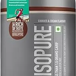Whey Protein Isolate Powder with less than 1.5gm of Carbs and Vitamins for Immune Support - 1 kg Dutch Chocolate-image-94