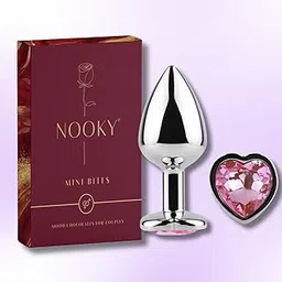Nooky Heart Keystone Combo - Nooky Mini Bites (20 gms) + Keystone Metal Massager | Muscle Relaxation Massager, Waterproof, Stress Relief, Heart Shaped, Silver Colour | For Everyone | Mood Uplifting Chocolate (2 in 1)-picture-36