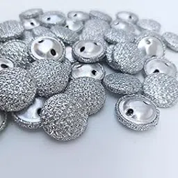 Swag Fancy Button Women Shirt Buttons for Dresses, Kurtas, Kurtis, Shirts, Decoration, DIY,Bags 15mm (Set of 6, Silver)-picture-25
