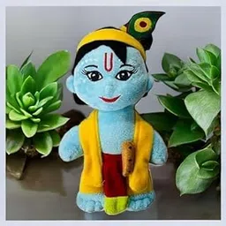 BHAKTI SHRINGAR Vrindavan Little Krishna Soft Toy 10 Inches – Plush Laddu Gopal Kanha Ji Stuffed Doll for Kids & Babies | Soft & Washable Krishna Toy for Janmashtami, Festivals & Gifting-picture-18