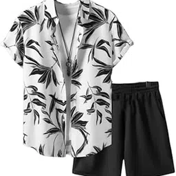 chandr fashion Co Ord Set for Men | Pyjama Set for Men | Beach Wear Summer Wear Short Pajama Set || Sleepwear Loungewear Shirt & Shorts Combo-picture-10