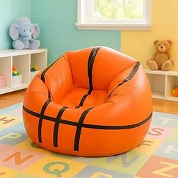 PVC Single Inflatable Sofa Living Room Garden Lounger Lazy Sofa Basketball-image-19