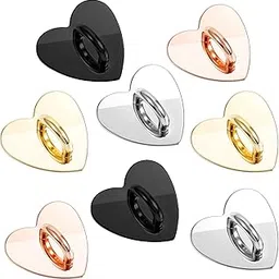 8 Pcs Charm Hook, Metal Phone Ring Holder with Heart Charms, Phone Finger Grip for DIY Phone Case, 2.3cm Charm Hooks for Decor, Travel, Sports-picture-17