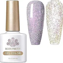 Born Pretty Reflective Glitter Gel Nail Polish from BELLE GAGA Dark Flashy Effect Gel Polish Collection Manicure Long Lasting Soak Off UV LED (FBS02, 10ml)-image-66