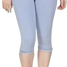 Kick Frick Women Denim Capri Light Blue 30-image-13