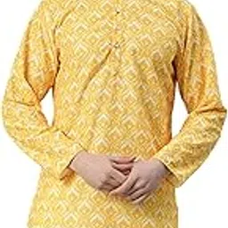 majestic man Men's Cotton Blend Regular Fit Chikankari Ethnic Motifs Embroidered Kurta-picture-29