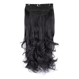 Stasia Street 24-Inch Out Curl Clip-In Korean Synthetic Breatheable Hair Extensions for Women Natural Look Instant Volume & Length – Natural Black-picture-18