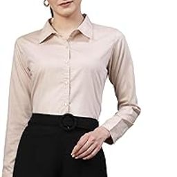 style quotient Women Solid Chambrey Regular Formal Shirt-picture-6