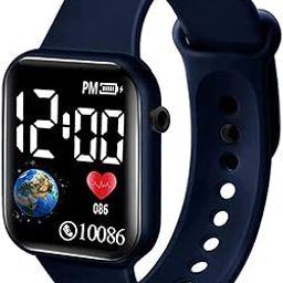 acnos 6 Colours Luminous LED Display Fashionable Children Kids Digital Watches Waterproof Sports Square Electronic Led Watch for Kids Boy Baby Girls Digital Watch for Kids-picture-7
