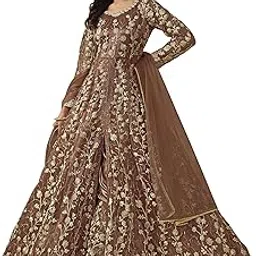 rudraprayag Net And Santoon Embroidered Semi Stitched Anarkali Gown For Women-picture-50
