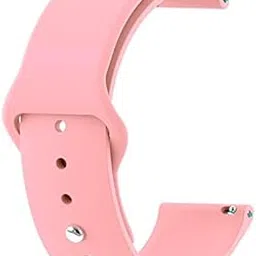 Soft Silicone Smart-Watch Strap ​- Watchband Straps Silicone Belt Replacement Compatible with Boat Watch Flash | Baby Pink-picture-57