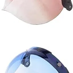 CALANDIS Motorcycle 3-Snap Bubble Wind Shield for Brown & Blue | Visors | Helmets & Headwear | Apparel & Merchandise-image-39