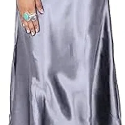 Grey Colour Satin Petticoat for Women | Grey Colour Satin Fabric Saree Shapewear or Underskirt or Saya for All.-picture-23