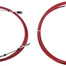 The Style Sutra 2x Universal Throttle Cable Red for Marine Boat Motor Control Lever 10 FT|Motors | Parts & Accessories | Boat Parts |2 Pieces Throttle Cable image 1