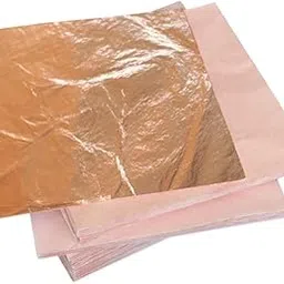 CLASSIC WARAQ CO. Copper Leaf Sheets, 6.15" by 6.35" Gilding Foil Gold Foil Paper for Paintings, Arts Crafts, Nail Deco,Furniture (100)-picture-18