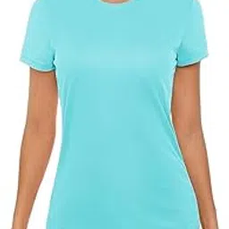 Aqua Holic Spandex Women's Half T-Shirt & Short Set | Stylish & Comfortable, Attractive Design, Multi-Purpose, Long-Lasting | Ideal for Casual Outing - (Blue)-picture-15