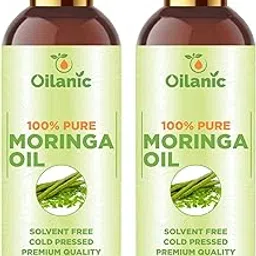 Oilanic Pure and Natural Moringa Oil for Women and Men (Pack of 2, Each 100 ml)|Moringa Hair Oil for hair Growth Organic Cold Pressed and Pure moringa Seed oil for Face and Skin|-picture-37