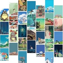 Kitty Cat paper Studio Ghibli Anime Aesthetic Wall Collage Kit || 30 Unique Poster Set + Free Tape, 4x6in Each, Posters: Dorm, Hostel Essential, Aesthetic Room Decor (Studio Ghibli)-picture-22