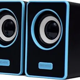 OTOOBEST USB Computer Speakers, 6W Stereo Sound with Multicolor LED | USB Powered, AUX Input, Volume Control Pod for PC, Laptops, and Desktops(Blue)-image-85